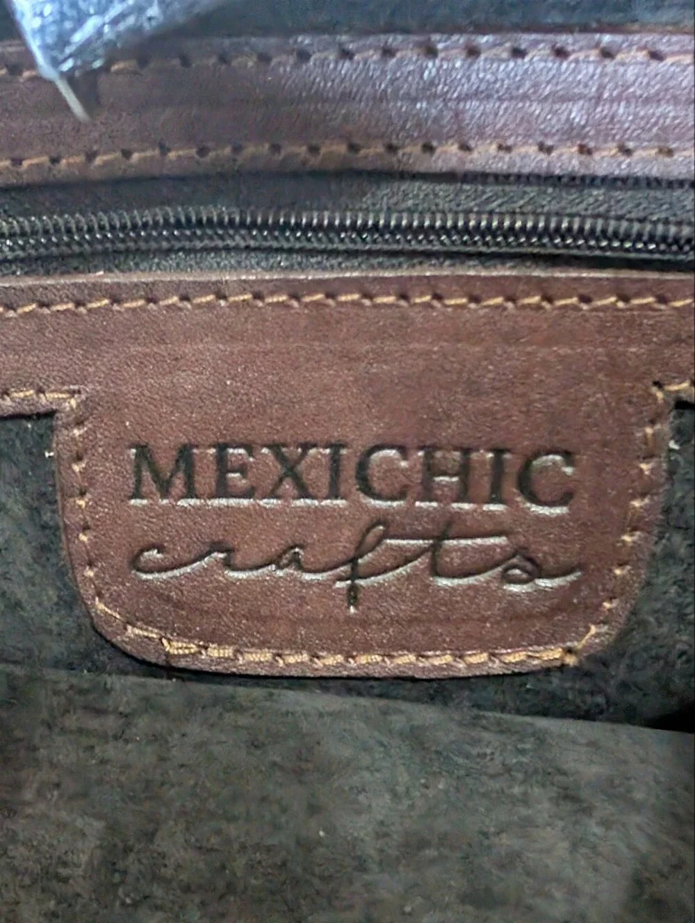Mexichic Crafts LOLA Chicana luxury leather designer Crossbody Bag Chocolate Bag